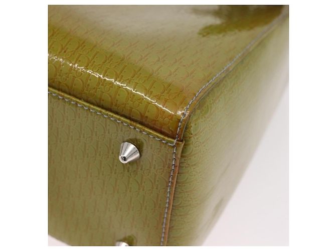 Borsa Christian Dior Canage vernice 2way Verde Argento Auth bs35916A - vista 15