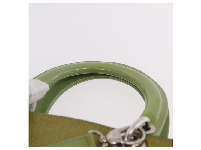 Borsa Christian Dior Canage vernice 2way Verde Argento Auth bs35916A - vista 8