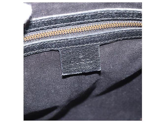 Borsa a Spalla GUCCI GG Canvas Nera Oro 120893 Auth ka4999 Nero D'oro - vista 15