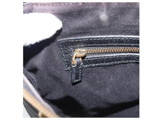 Borsa a Spalla GUCCI GG Canvas Nera Oro 120893 Auth ka4999 Nero D'oro - vista 19