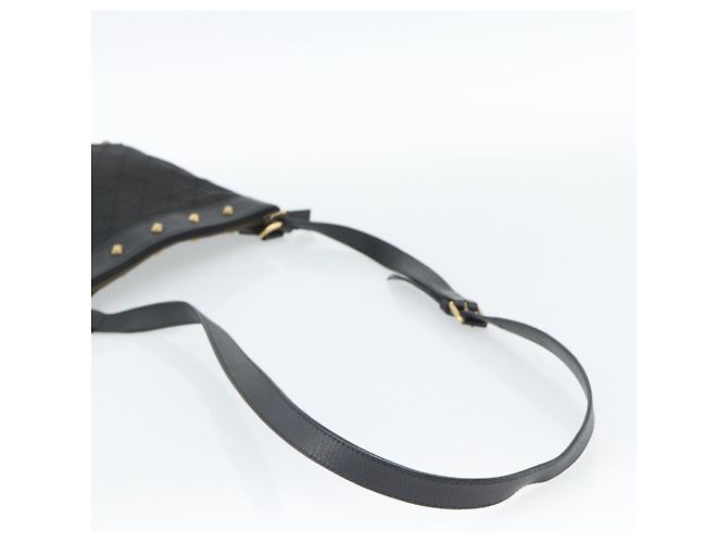 Borsa a Spalla GUCCI GG Canvas Nera Oro 120893 Auth ka4999 Nero D'oro - vista 7