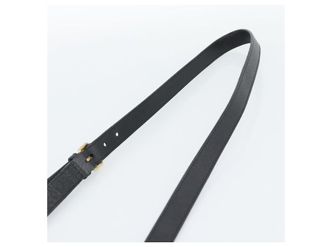 Borsa a Spalla GUCCI GG Canvas Nera Oro 120893 Auth ka4999 Nero D'oro - vista 8