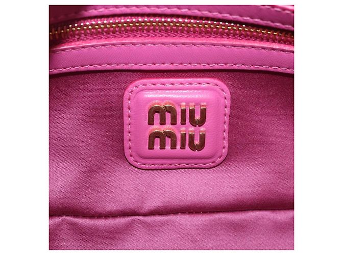 Bolso Miu Miu Matelasse Arcadi Small de cuero 2way Rosa Oro Auth 189560SM Dorado - vista 10