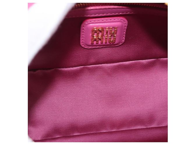 Bolso Miu Miu Matelasse Arcadi Small de cuero 2way Rosa Oro Auth 189560SM Dorado - vista 11