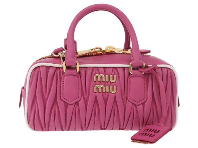 Bolso Miu Miu Matelasse Arcadi Small de cuero 2way Rosa Oro Auth 189560SM Dorado - vista 13