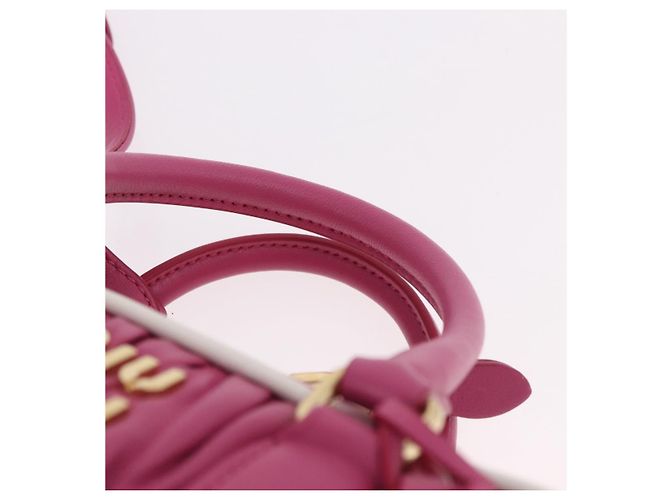 Bolso Miu Miu Matelasse Arcadi Small de cuero 2way Rosa Oro Auth 189560SM Dorado - vista 14