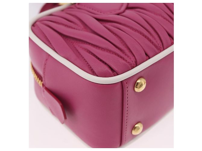 Bolso Miu Miu Matelasse Arcadi Small de cuero 2way Rosa Oro Auth 189560SM Dorado - vista 16