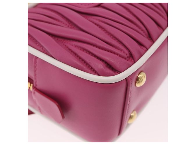 Bolso Miu Miu Matelasse Arcadi Small de cuero 2way Rosa Oro Auth 189560SM Dorado - vista 18