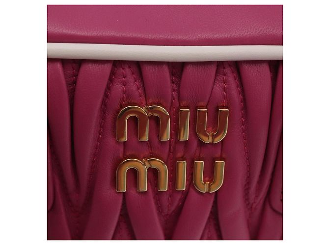 Bolso Miu Miu Matelasse Arcadi Small de cuero 2way Rosa Oro Auth 189560SM Dorado - vista 20