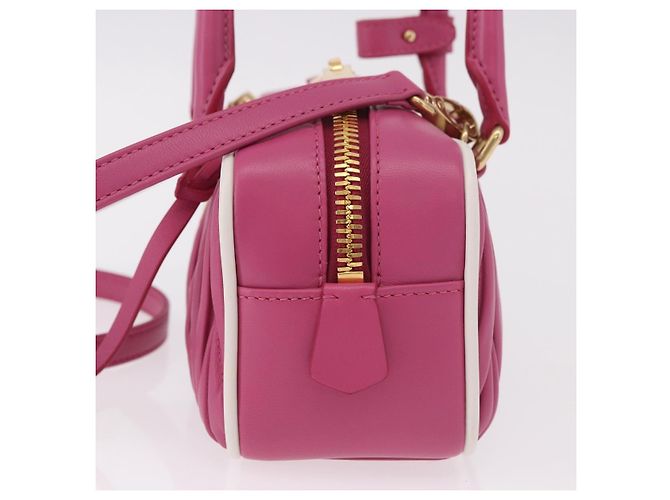 Bolso Miu Miu Matelasse Arcadi Small de cuero 2way Rosa Oro Auth 189560SM Dorado - vista 3