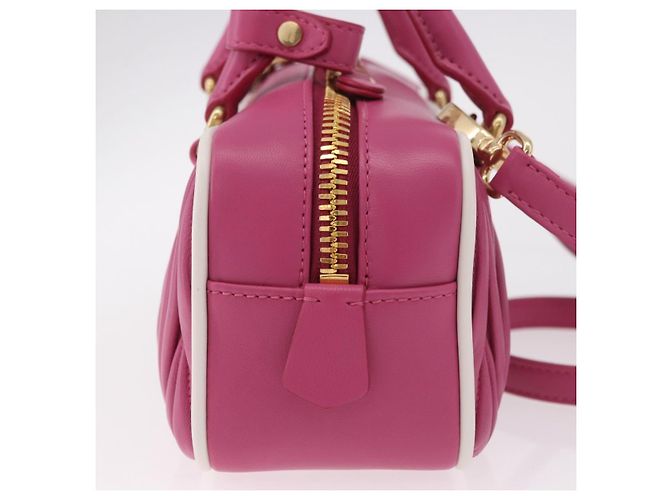Bolso Miu Miu Matelasse Arcadi Small de cuero 2way Rosa Oro Auth 189560SM Dorado - vista 4