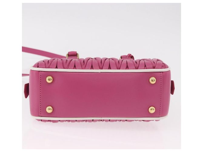 Bolso Miu Miu Matelasse Arcadi Small de cuero 2way Rosa Oro Auth 189560SM Dorado - vista 5
