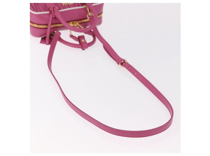 Bolso Miu Miu Matelasse Arcadi Small de cuero 2way Rosa Oro Auth 189560SM Dorado - vista 8