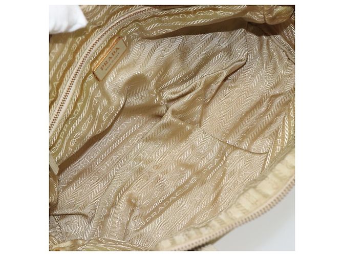 Borsa PRADA Nylon Avorio Oro Auth 189552A D'oro Crudo - vista 11