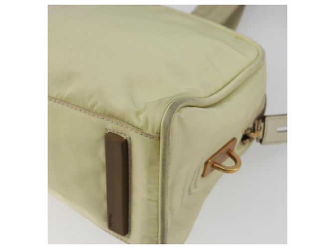 Borsa PRADA Nylon Avorio Oro Auth 189552A D'oro Crudo - vista 16