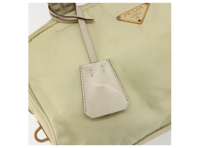 Borsa PRADA Nylon Avorio Oro Auth 189552A D'oro Crudo - vista 19