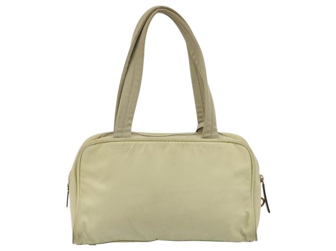 Borsa PRADA Nylon Avorio Oro Auth 189552A D'oro Crudo - vista 2