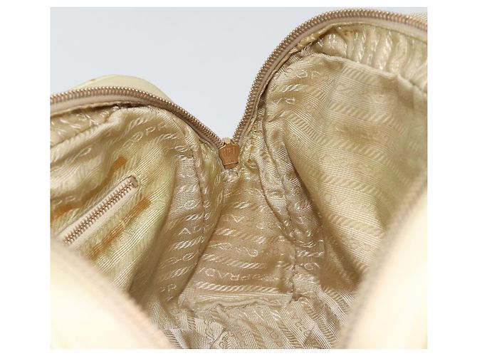Borsa PRADA Nylon Avorio Oro Auth 189552A D'oro Crudo - vista 22