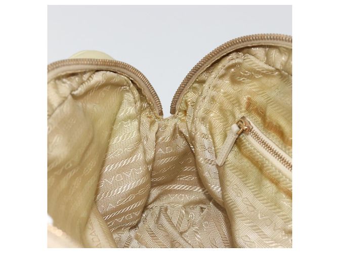 Borsa PRADA Nylon Avorio Oro Auth 189552A D'oro Crudo - vista 23