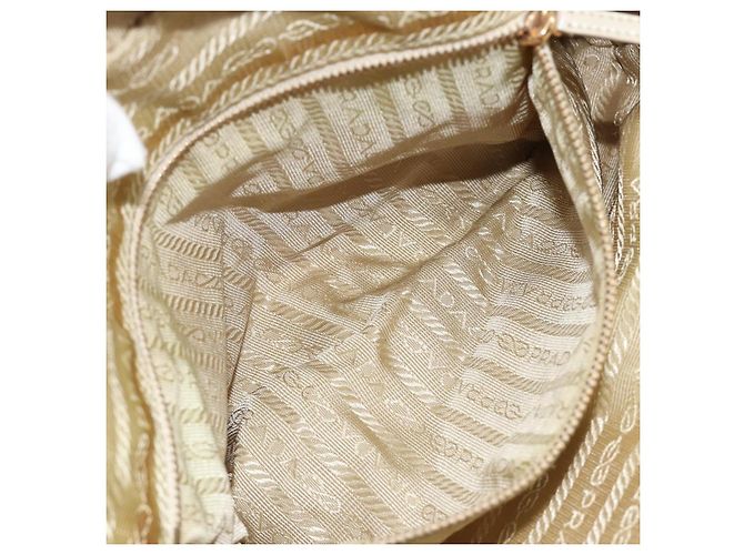 Borsa PRADA Nylon Avorio Oro Auth 189552A D'oro Crudo - vista 25