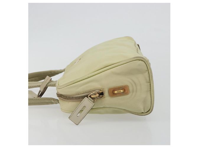 Borsa PRADA Nylon Avorio Oro Auth 189552A D'oro Crudo - vista 4