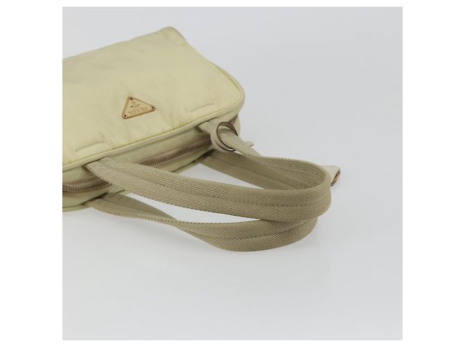 Borsa PRADA Nylon Avorio Oro Auth 189552A D'oro Crudo - vista 7