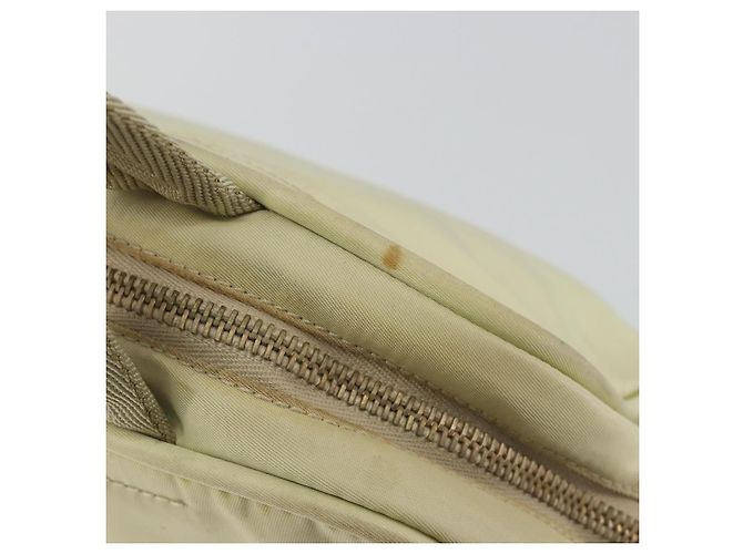 Borsa PRADA Nylon Avorio Oro Auth 189552A D'oro Crudo - vista 9