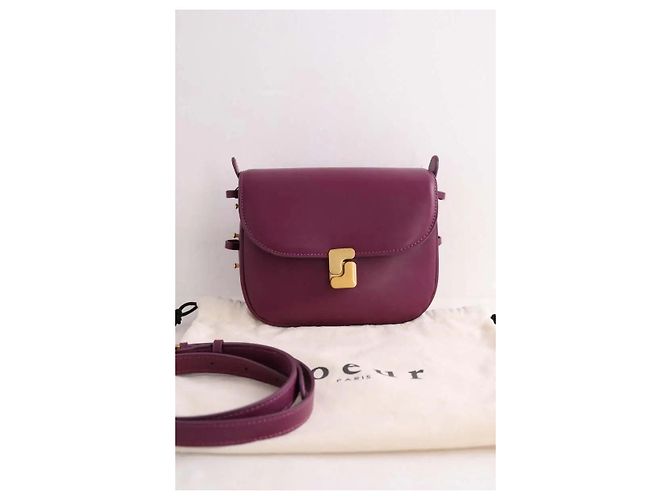 Borsa a tracolla Soeur in pelle viola - vista 8