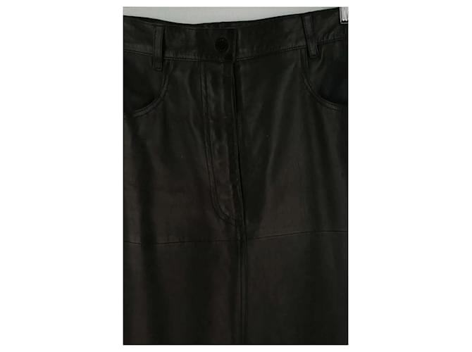 Falda Sandro de cuero negra Negro - vista 2