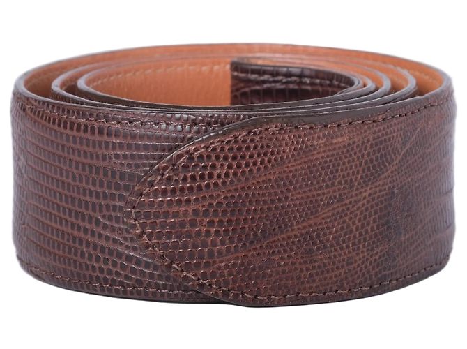Autre Marque Gürtel Andrea Barnett Brown Genuine Teju Lizard Leather Braun - Ansicht 2
