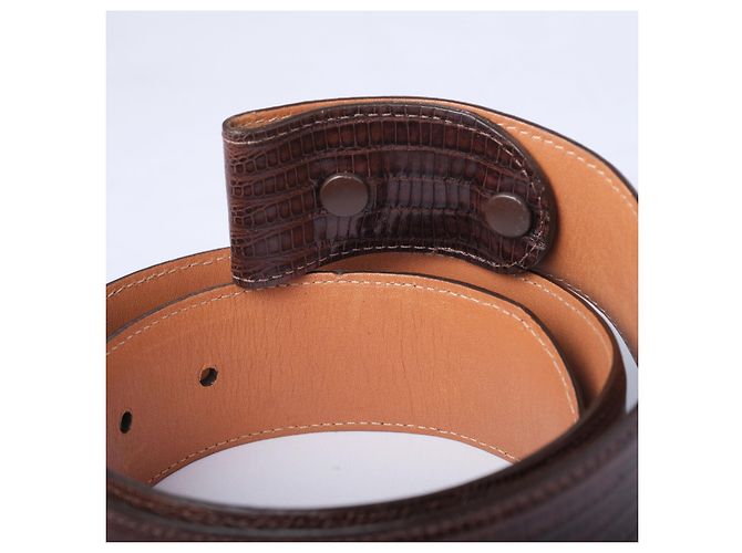 Autre Marque Gürtel Andrea Barnett Brown Genuine Teju Lizard Leather Braun - Ansicht 3
