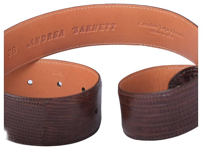 Autre Marque Gürtel Andrea Barnett Brown Genuine Teju Lizard Leather Braun - Ansicht 4