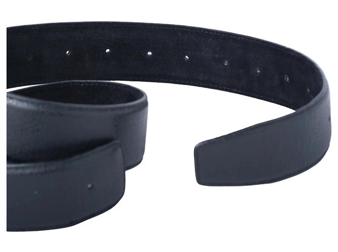 Constance Hermès Vintage Leather Belt Strap Black - view 3