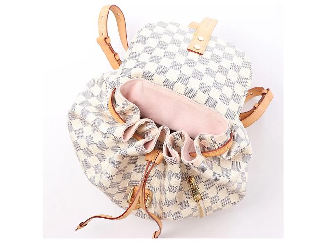 Zaino Louis Vuitton Sperone Damier Azur Beige N41578 - vista 14