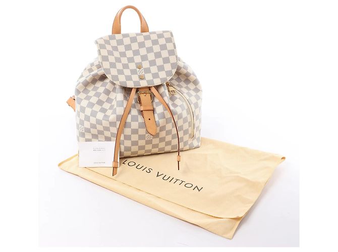 Zaino Louis Vuitton Sperone Damier Azur Beige N41578 - vista 15