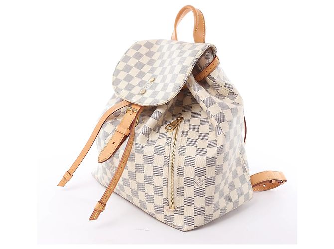 Zaino Louis Vuitton Sperone Damier Azur Beige N41578 - vista 2