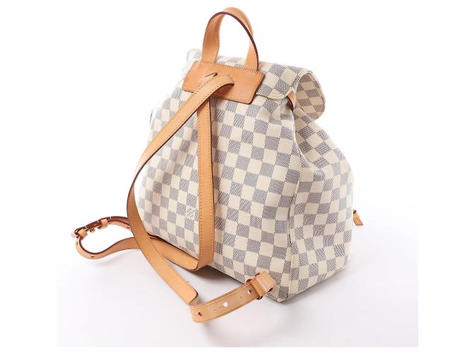 Zaino Louis Vuitton Sperone Damier Azur Beige N41578 - vista 4