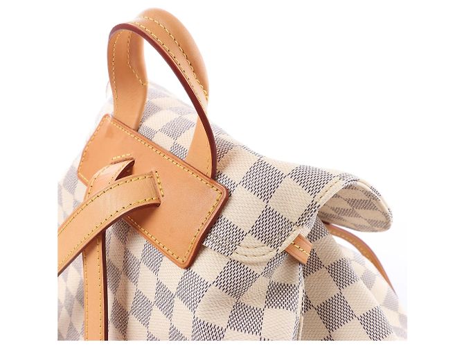 Zaino Louis Vuitton Sperone Damier Azur Beige N41578 - vista 5