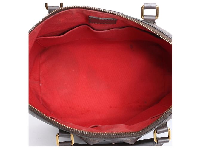 Borsa Louis Vuitton Siena MM Damier Ebene Marrone N41546 Rosso - vista 10