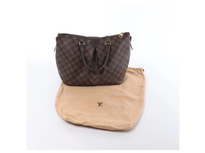 Borsa Louis Vuitton Siena MM Damier Ebene Marrone N41546 Rosso - vista 12