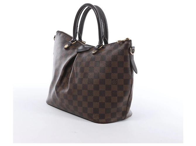Borsa Louis Vuitton Siena MM Damier Ebene Marrone N41546 Rosso - vista 3