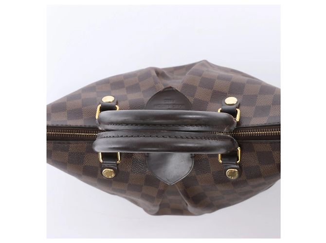 Borsa Louis Vuitton Siena MM Damier Ebene Marrone N41546 Rosso - vista 4