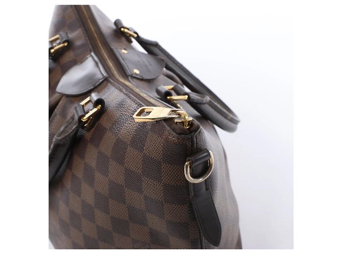 Borsa Louis Vuitton Siena MM Damier Ebene Marrone N41546 Rosso - vista 5