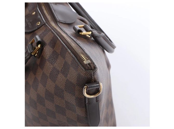 Borsa Louis Vuitton Siena MM Damier Ebene Marrone N41546 Rosso - vista 6