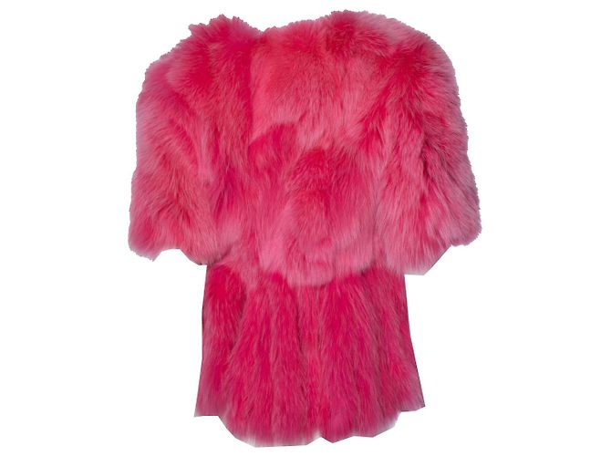 Dolce & Gabbana, bolero de piel de zorro en rosa - vista 2