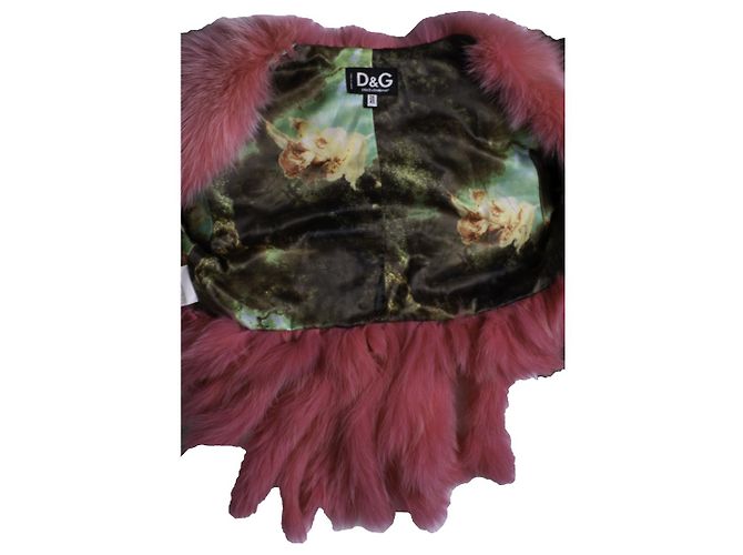 Dolce & Gabbana, bolero de piel de zorro en rosa - vista 7