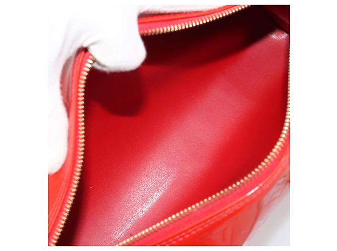 Louis Vuitton Bedford Monogram Vernis PM Rosso - vista 5