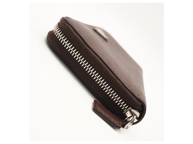 Prada Vitello Daino Leather Triangle Logo Long Wallet Brown - view 10