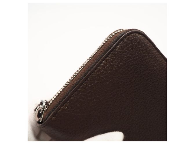 Prada Vitello Daino Leather Triangle Logo Long Wallet Brown - view 6
