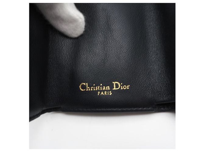 Christian Dior Oblique Jacquard 30 Montaigne Compact Wallet Braun Marineblau - Ansicht 15